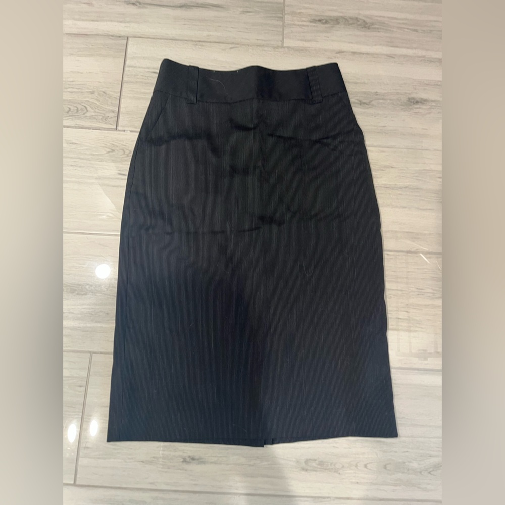 Banana Republic Black Pinstripe Pencil Skirt